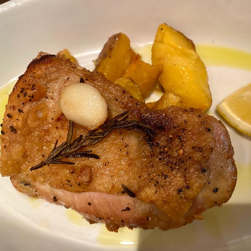 群馬赤城鶏モモ肉と北海道産インカのめざめ アロースト(ピッツェリア ジェコ)