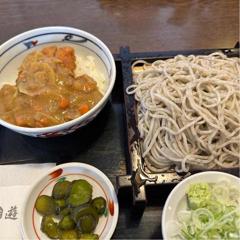 そば屋のカツカレーセット(ごまそば遊鶴 美園店)
