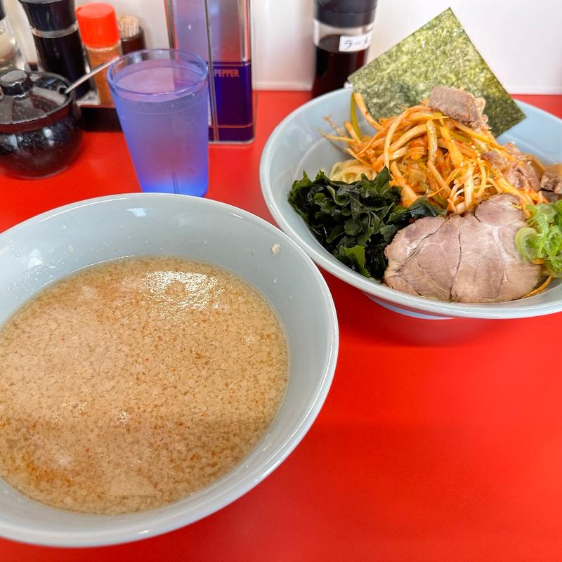 つけ麺中盛り辛ネギトッピング(NEWラーメンショップR4)