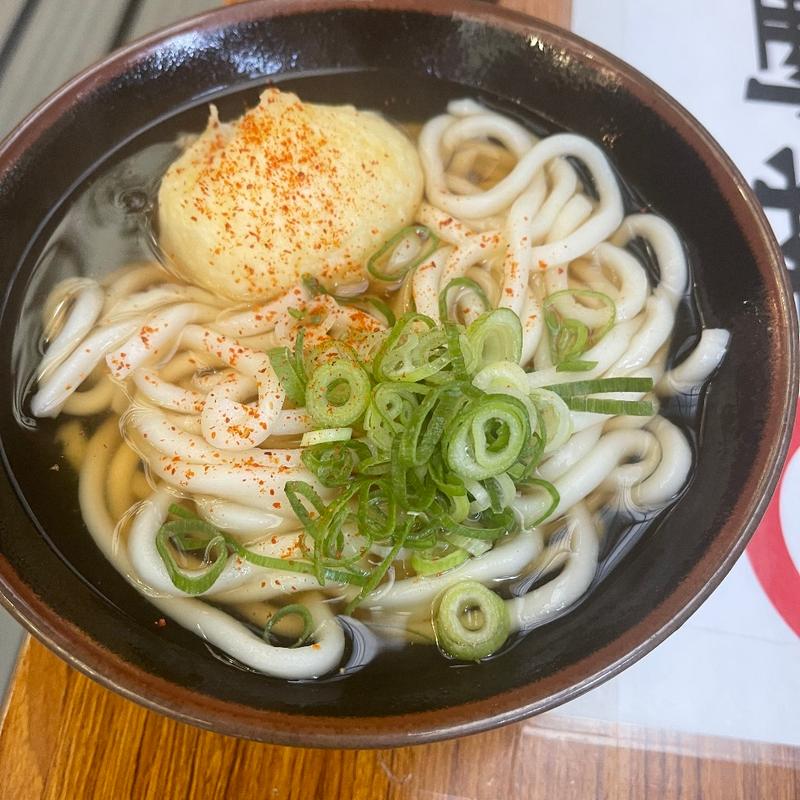 うどん＋半熟玉子天ぷら(京橋うどん)