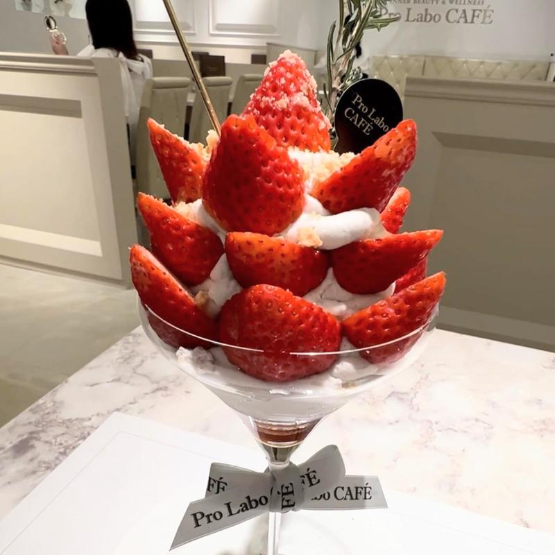 有機イチゴのヴィーガンビューティーパフェ(プロラボカフェ（Pro Labo CAFE）)