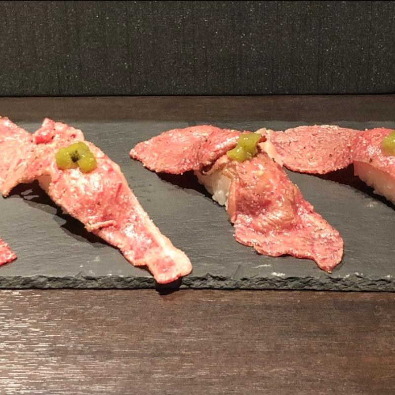 常陸牛の炙り寿司(常陸之國 もんどころ ひたちなか店)