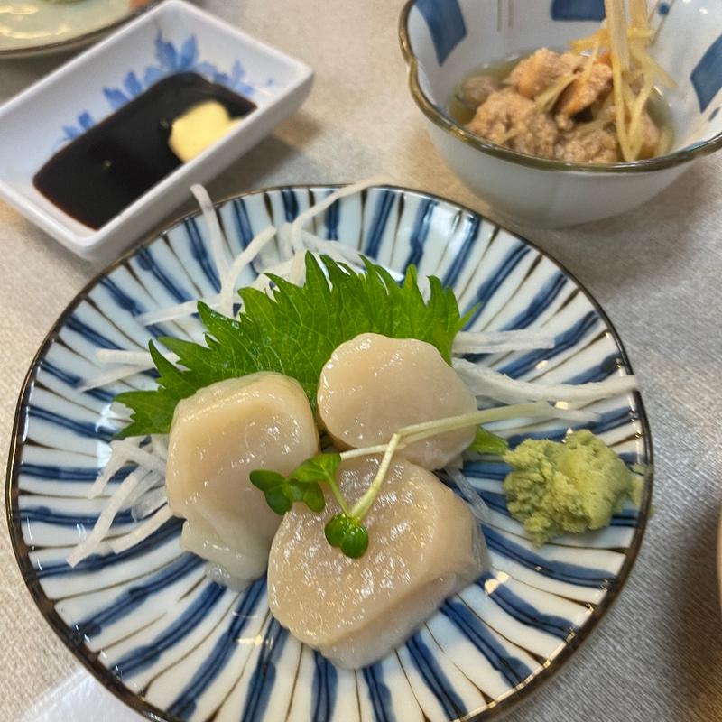 帆立の刺身(丸一屋)