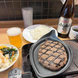 肉汁ハンバーグサラダバー付(ステーキ屋松三鷹店)