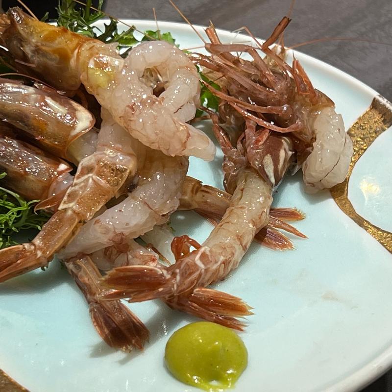 ガス海老刺身(気まぐれキッチン石橋)