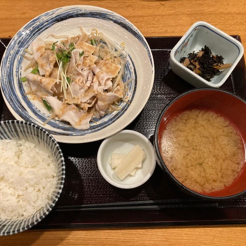豚の冷しゃぶ定食(河岸 番外地 市ヶ谷店 )