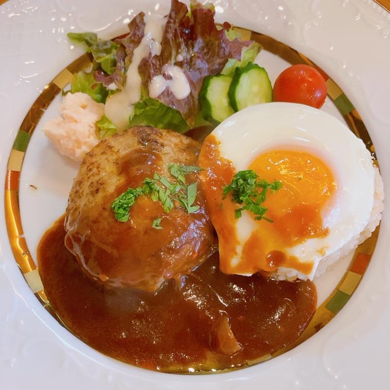 ハンバーグデミグラスソース（シゴーニュセット）(欧風キッチン Cigogne（シゴーニュ）)