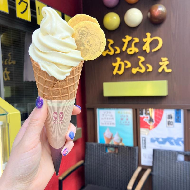 芋ようかんソフトクリーム(ふなわかふぇ 自由が丘店)