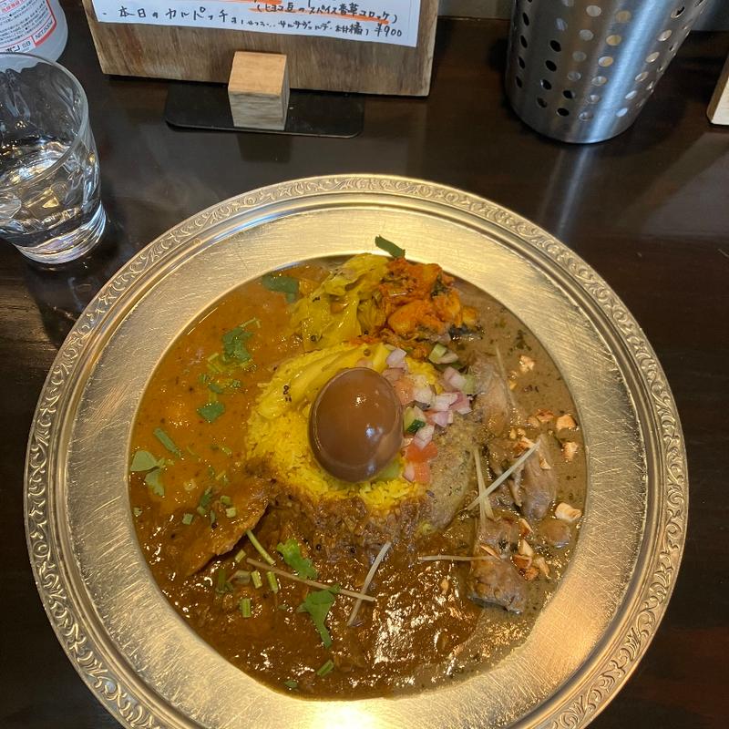 2種盛り＋スパイス煮卵(百薫香辛食堂)