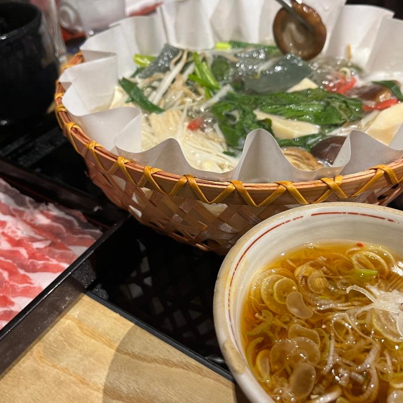 厳選豚肉出汁しゃぶセット(2人分)(京都 瓢斗 四条烏丸店)