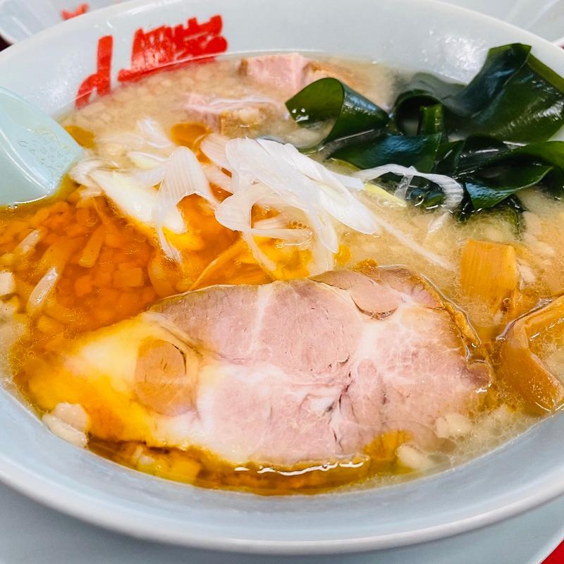 海老塩ラーメン＋コロチャー(ラーメン 山岡家 羽生店)