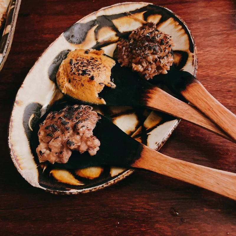 焼き味噌三種盛り合わせ(粋なおつまみとお酒 にこ)
