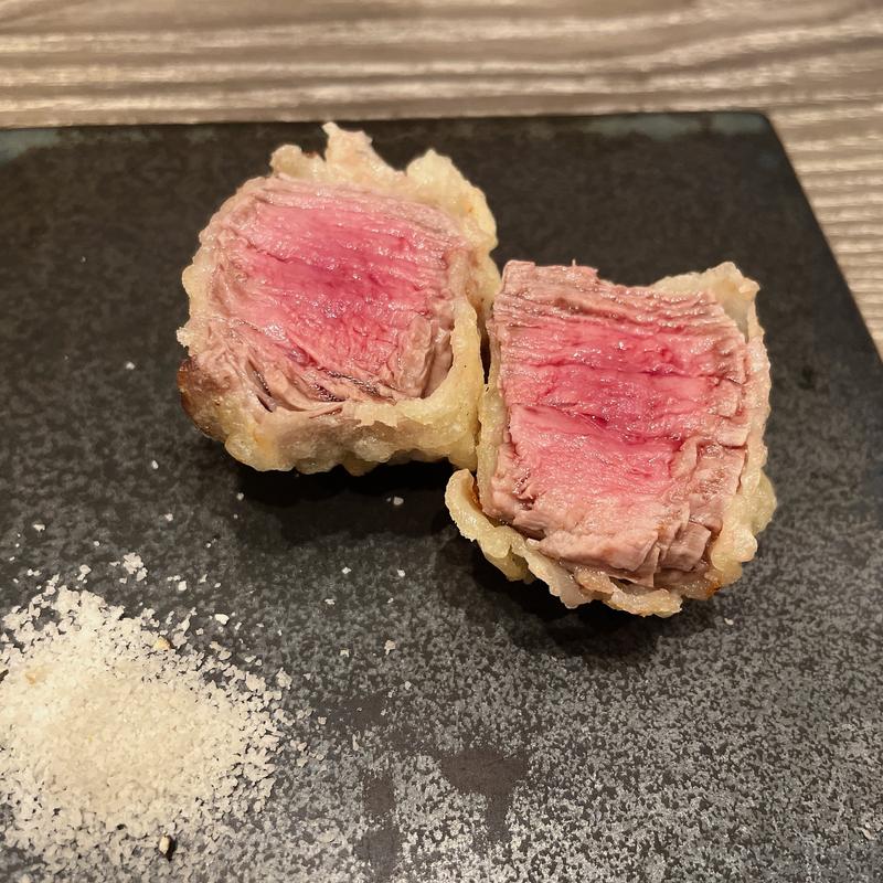 牛ヒレ天(札幌かすそばtoてんぷら風土.はなれ)