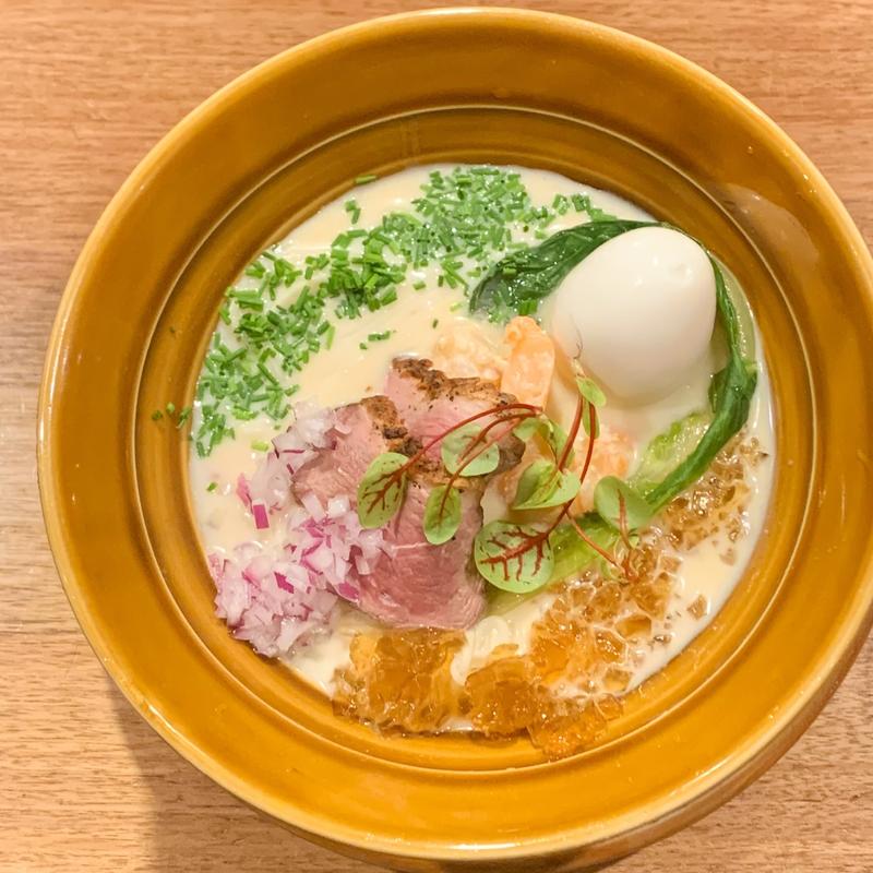 限定　冷やしマグレドカナールのヴィシソワーズらーめん(海老丸らーめん)