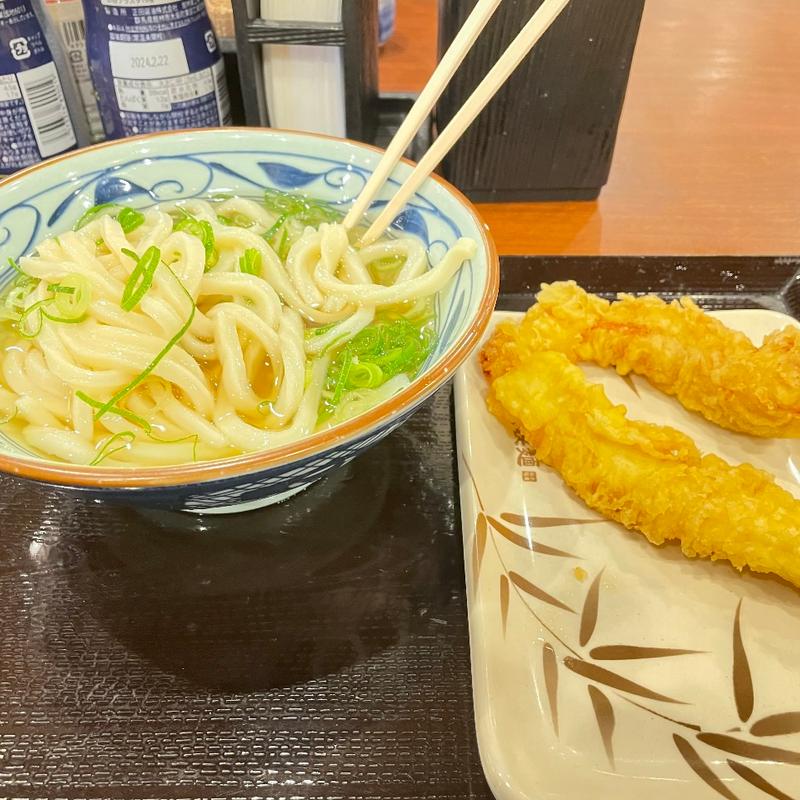かけうどん　冷　大(丸亀製麺長吉長原)