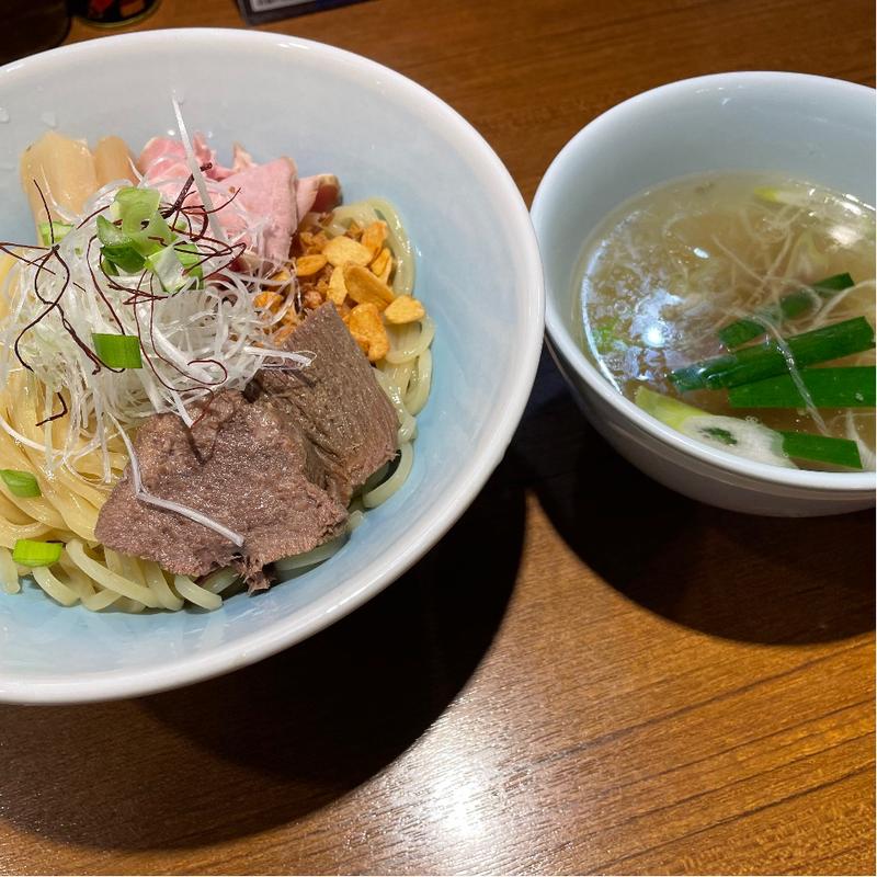 限定 厚切り牛タン 塩つけ麺(寿製麺 よしかわ 川越店)