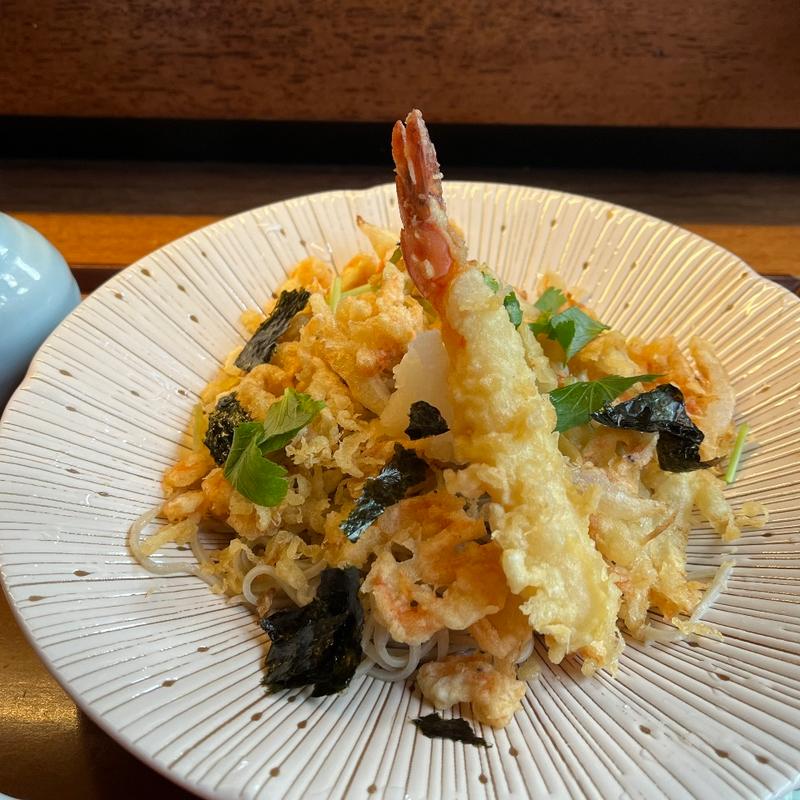 桜海老おろし天ばらぶっかけそば(吉祥庵 目白店)