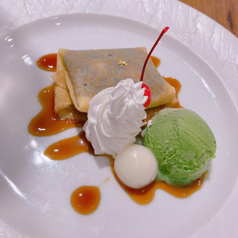 白玉あんみつの和風クレーププレート(CAFE CINNAMON)