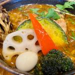 やわらかチキンレッグと9種野菜(スープカレーガラク 中野店 （GARAKU）)