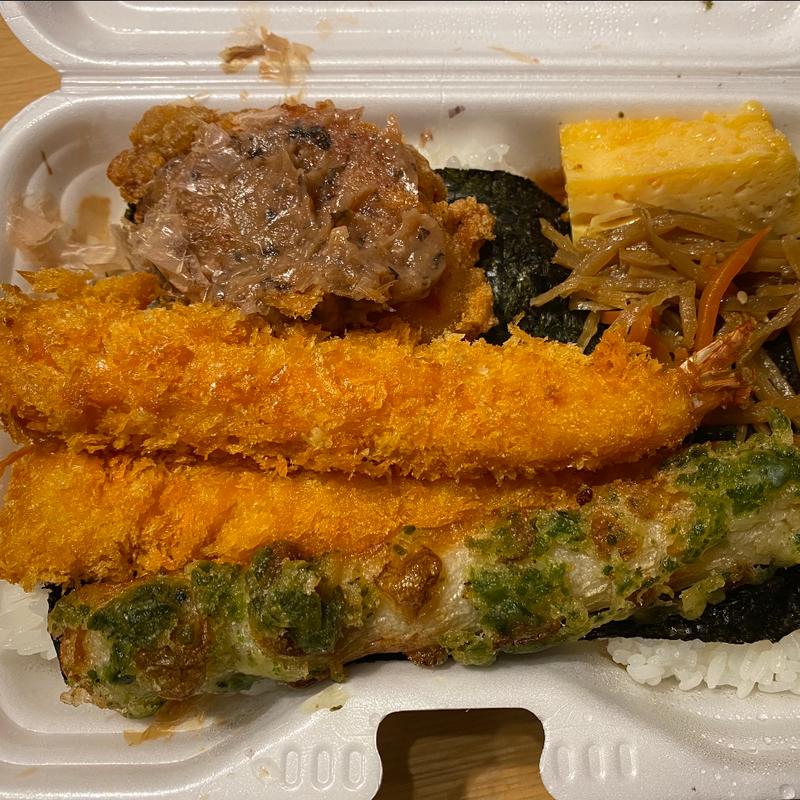 Wエビフライのり弁(から揚げの天才 川口東口店)