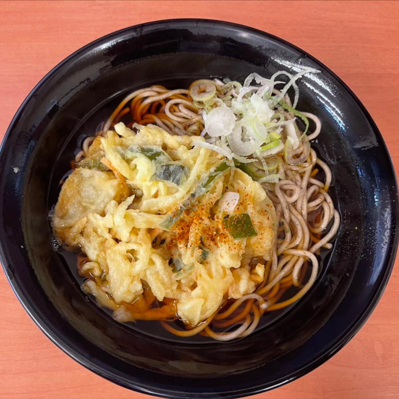 茎わかめ天そば(濱そば 新横浜店)