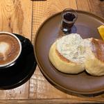 スフレパンケーキカナダメープル➕ソイラテ(ナカマチ カフェ （NAKAMACHI CAFE）)