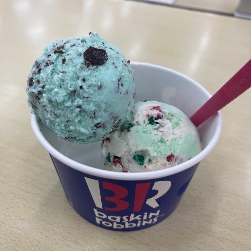 ポッピングシャワー＋チョコレートミント(サーティワンアイスクリーム イズミヤ神戸玉津店)