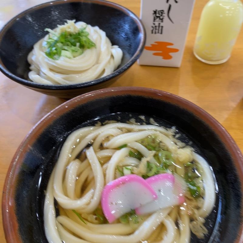 冷かけ（小）、しょうゆ（小）(岡製麺所)