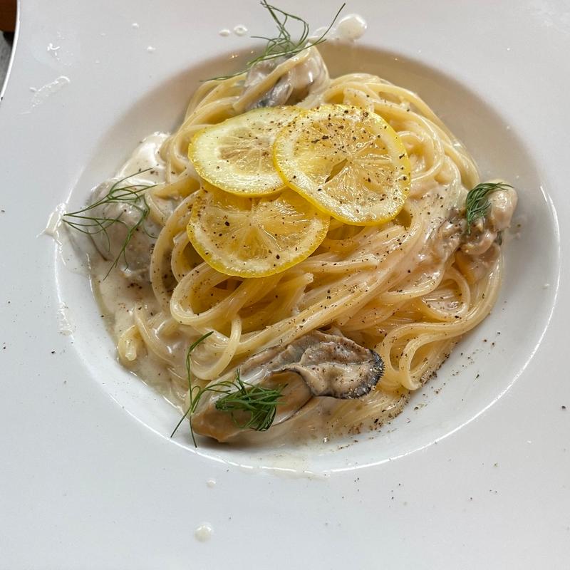 牡蠣のクリームパスタ(UMIラボ)
