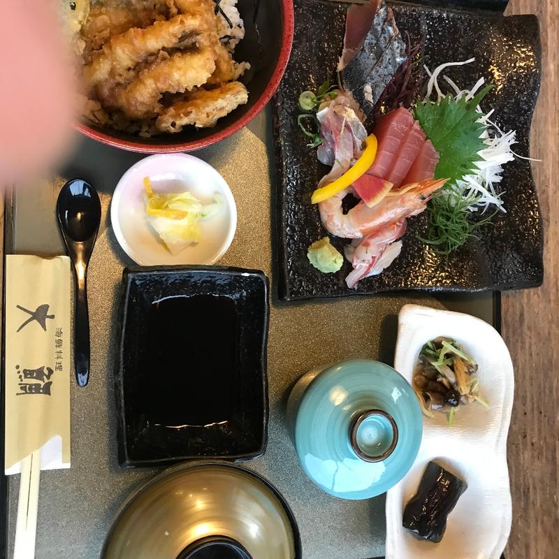 お刺身と穴子天丼膳(大鯛)