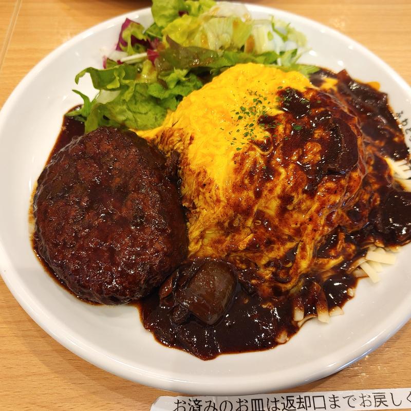 ハンバーグチーズプレート(ハヤシソース)(神田たまごけん 池袋WACCA店)