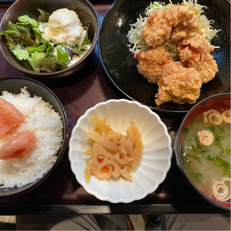 唐揚げ定食(博多もつ鍋やまや 新橋店)