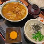 カレーうどんセット(浅草割烹天とよ神保町店)