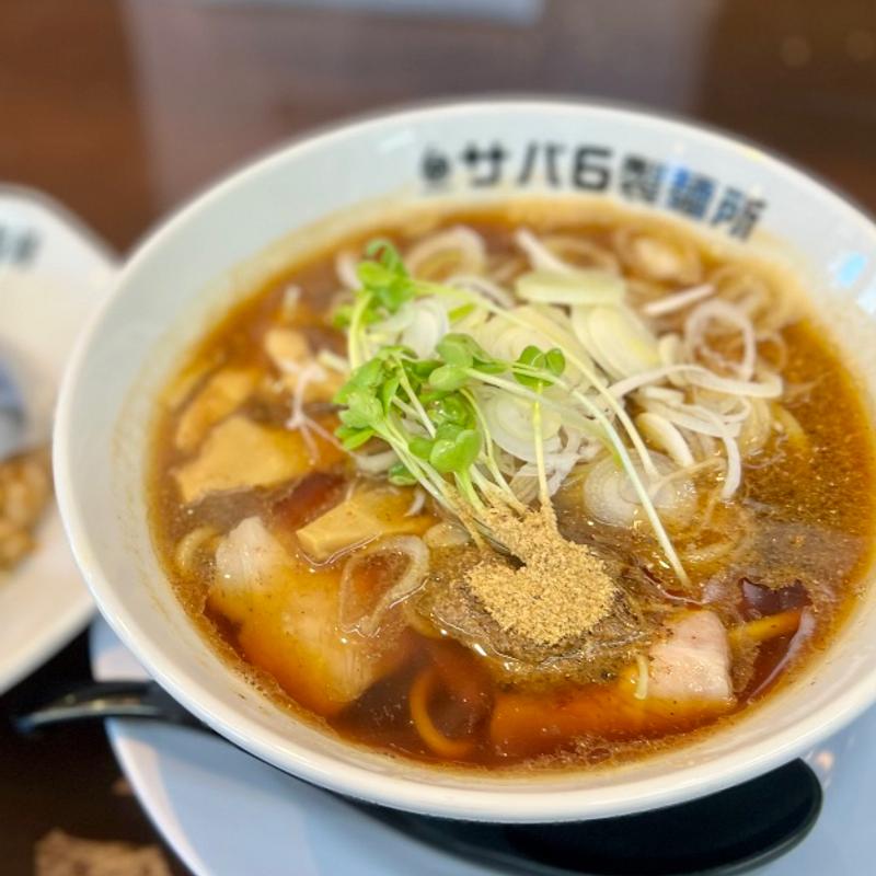 サバ醤油(サバ6製麺所 美香保店)