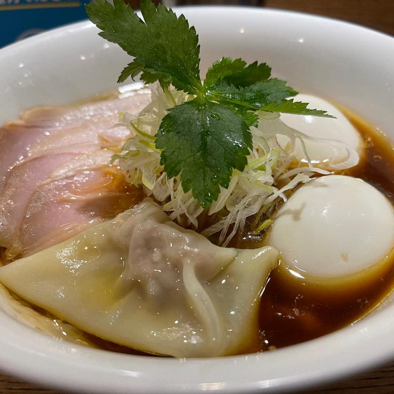 中華そば+わんたん(麺壁九年)