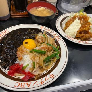 オリエンタルライス&黒カレーセット　チキン南蛮(キッチンABC 西池袋店)