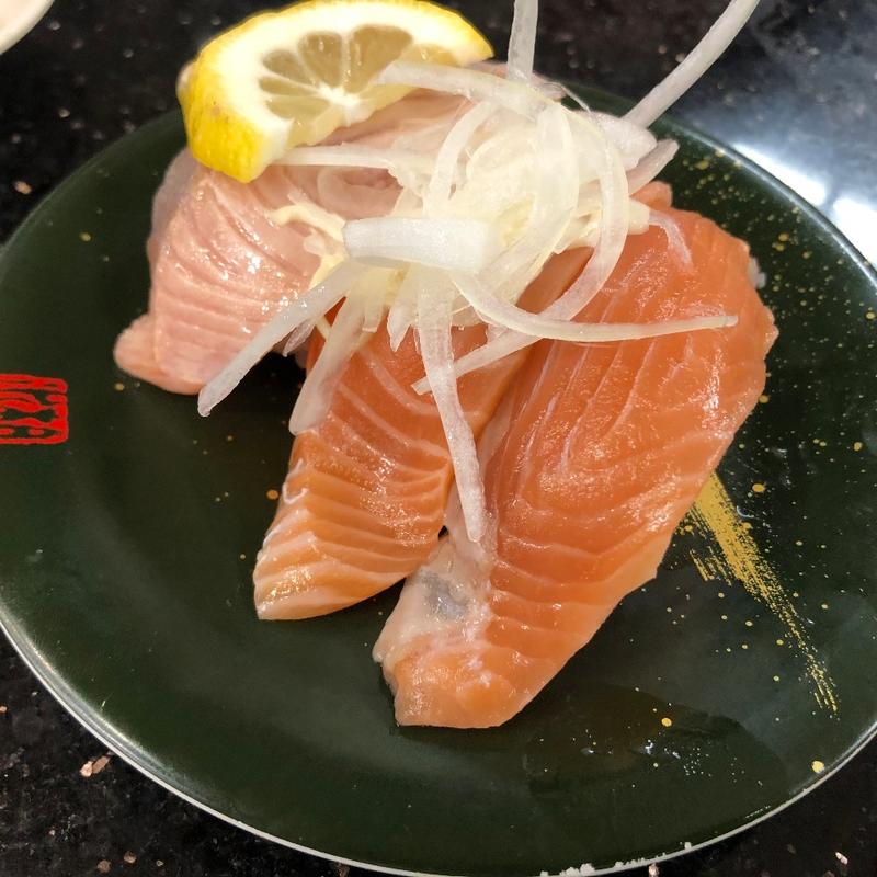 サーモン三昧(ジャンボおしどり寿司 希望が丘店)