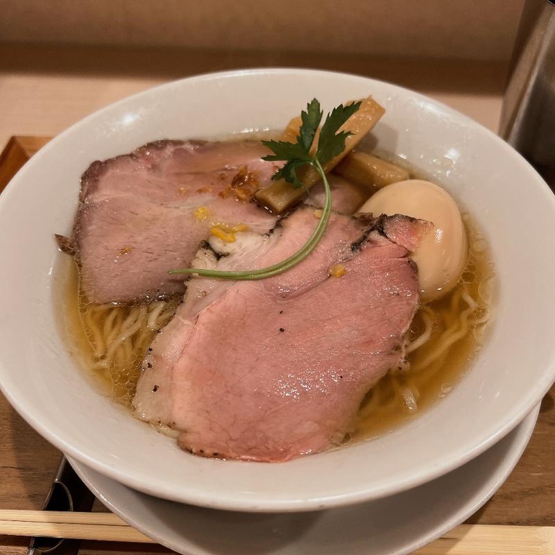 黄金貝ラーメン味玉付(なにわ麺次郎 然)