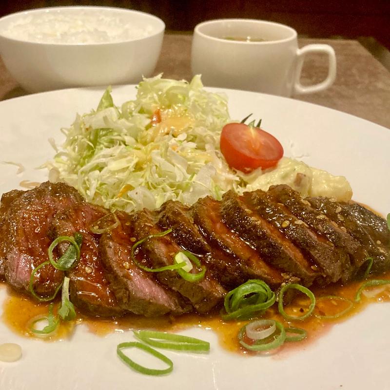 ハラミ・ステーキランチ(洋食 ふくもと)