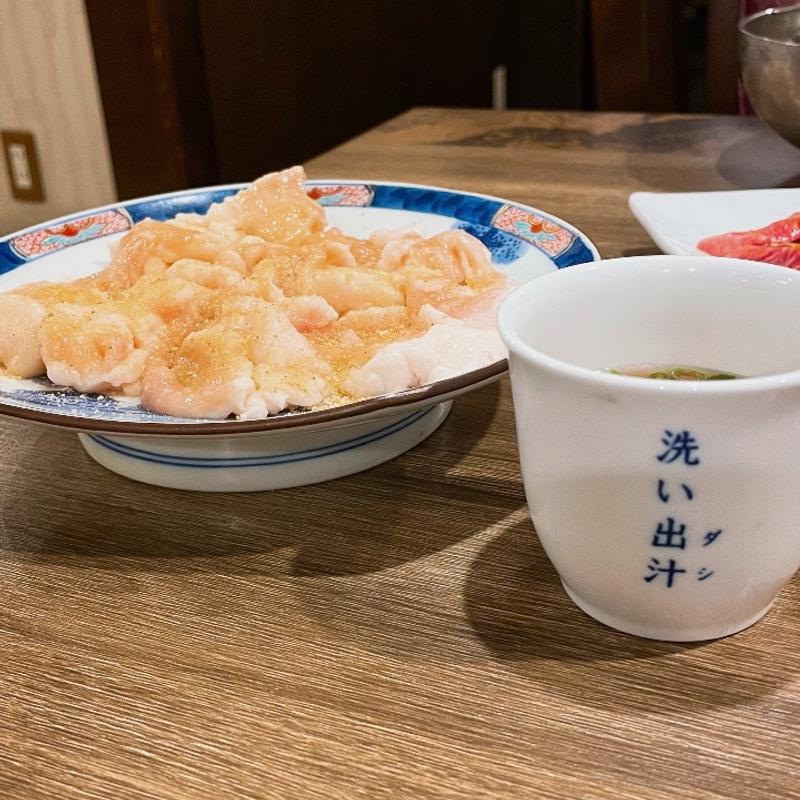 とろホルモン　洗い出汁(金剛園 ろまん亭 )