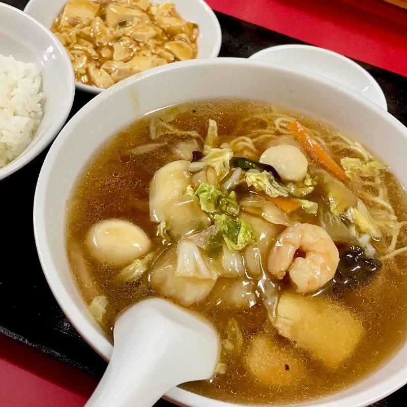 海鮮五目タンメン定食(中華料理 花蓮)