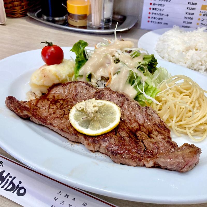 ビフテキ定食(牛ロース120g)(ビフテキのHibio スエヒロ （ビフテキノヒビオ スエヒロ）)