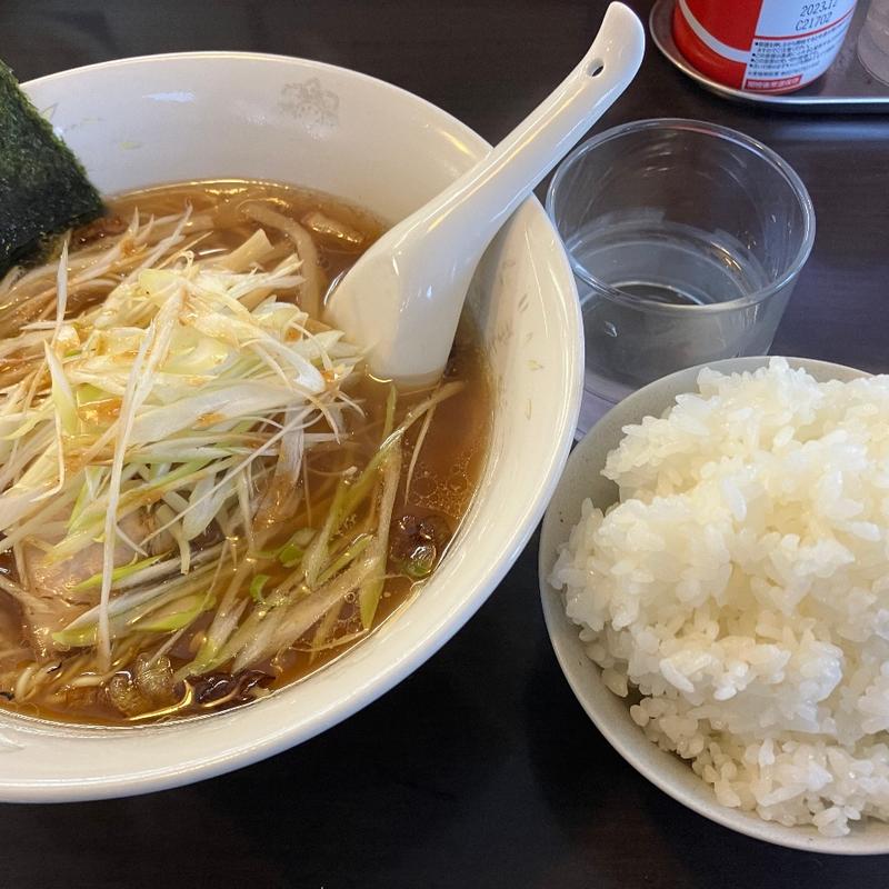 ネギラーメン+ライス(ラーメン竜屋 )