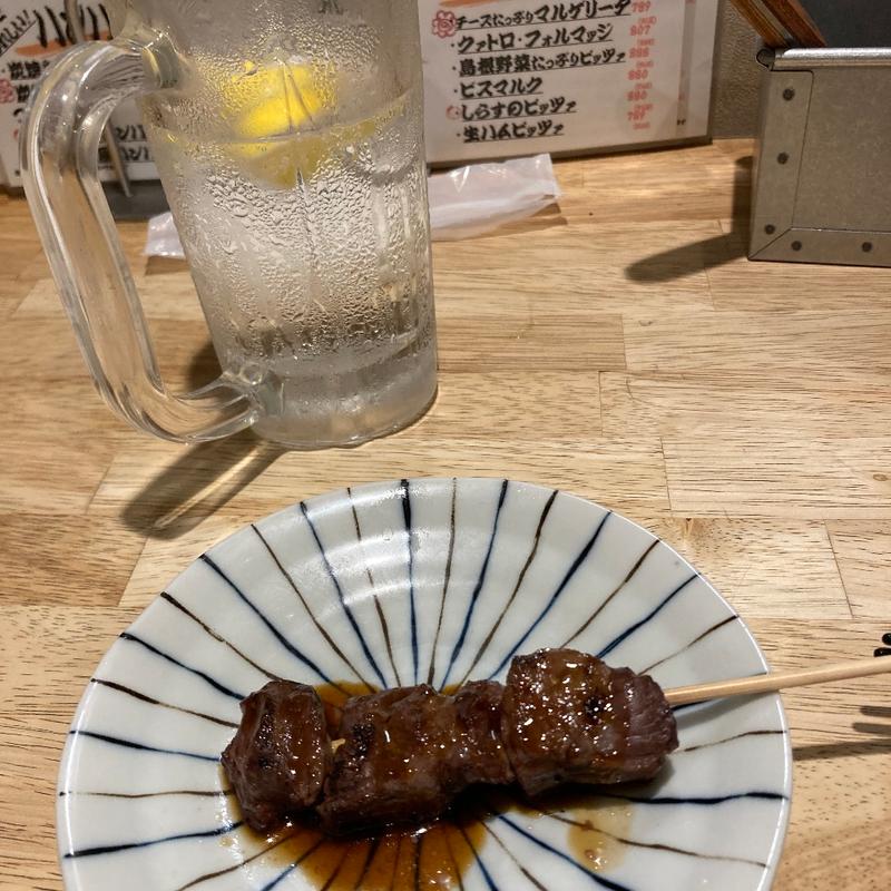 タレ牛串(飲み放題500円 イタリアン酒場 肉処ももい 出雲駅前店 )