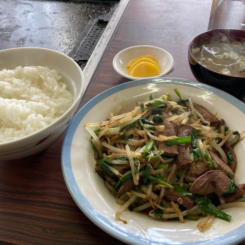 レバニラ炒め定食(きくや)