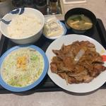 肉厚豚生姜焼定食 4枚盛