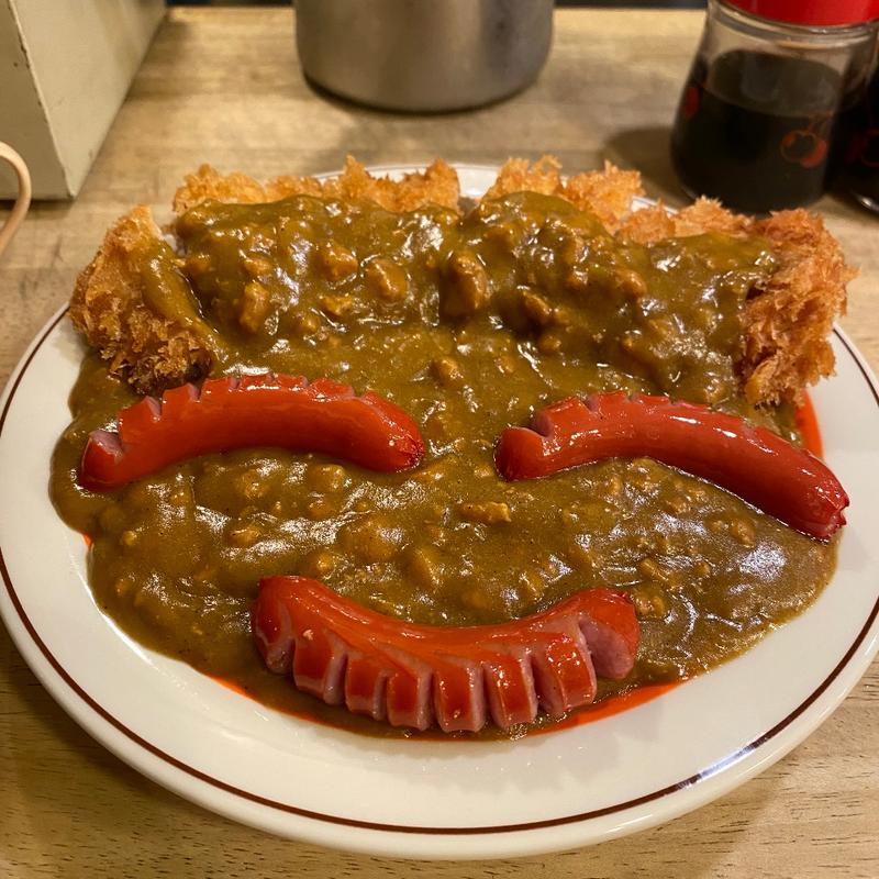 カツカレー+ウィンナー(ライスカレー ぺろり)