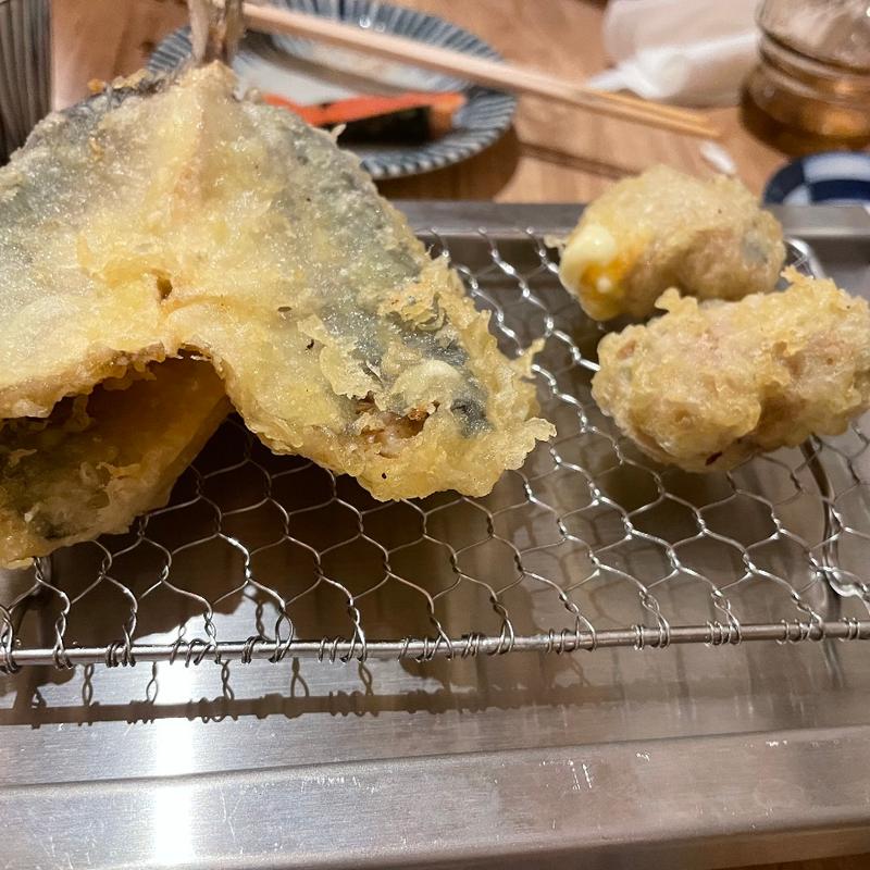 アジフライのような天ぷら(魚河岸酒場FUKU浜金 チカマチラウンジ店)
