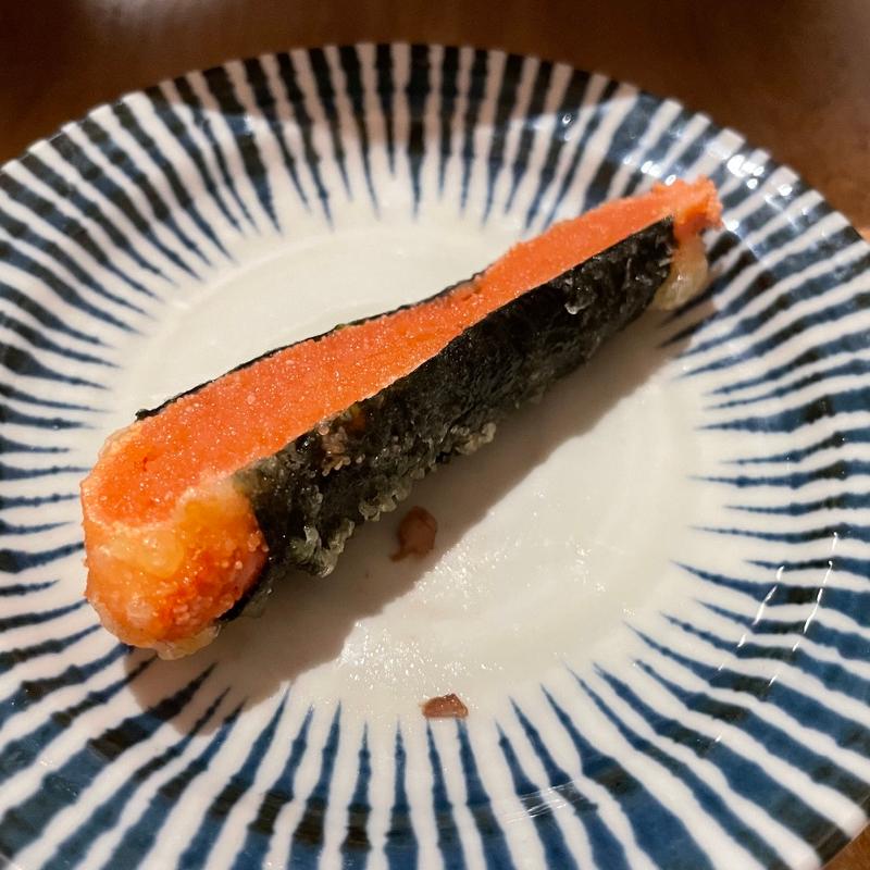 明太子の磯部天(魚河岸酒場FUKU浜金 チカマチラウンジ店)