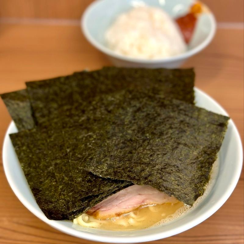 海苔増しラーメン 並(家系ラーメン 武将家 外伝)